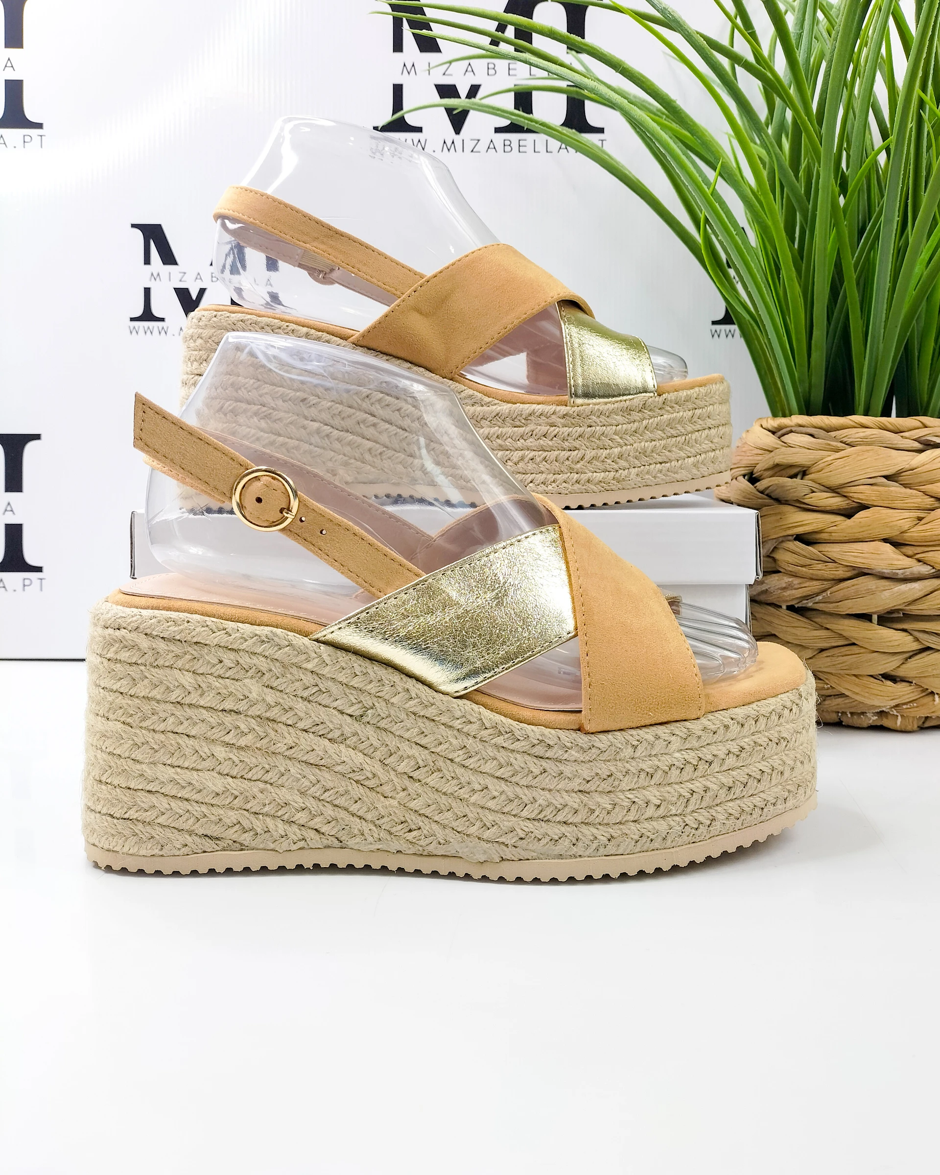 Sandália camel e dourado T.38 – photo 3